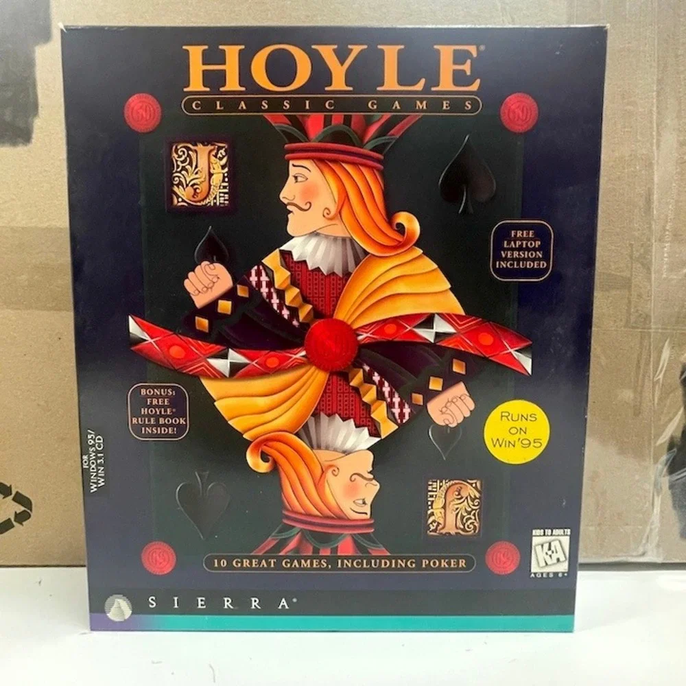 Hoyle Classic Games PC Big Box - Complete CIB (1995) Rare Floppy Laptop Edition
